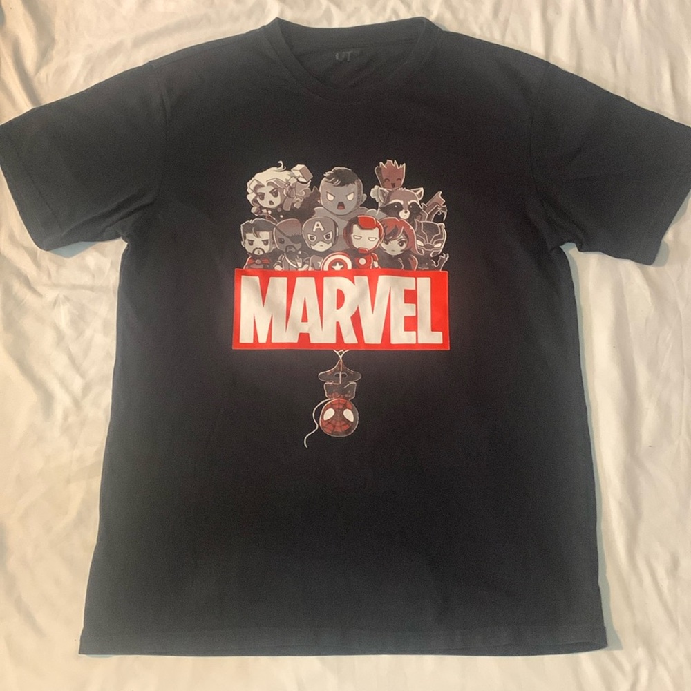 Marvel Chibis L Men's Black Tee